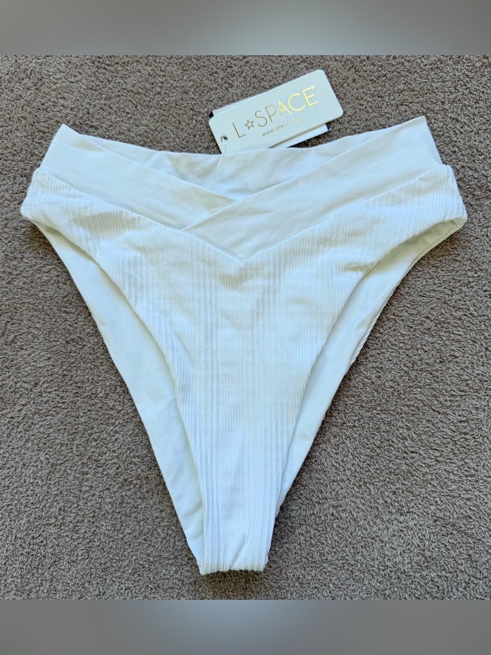 l*space - Pointelle Court Bottom Bitsy - WHITE
